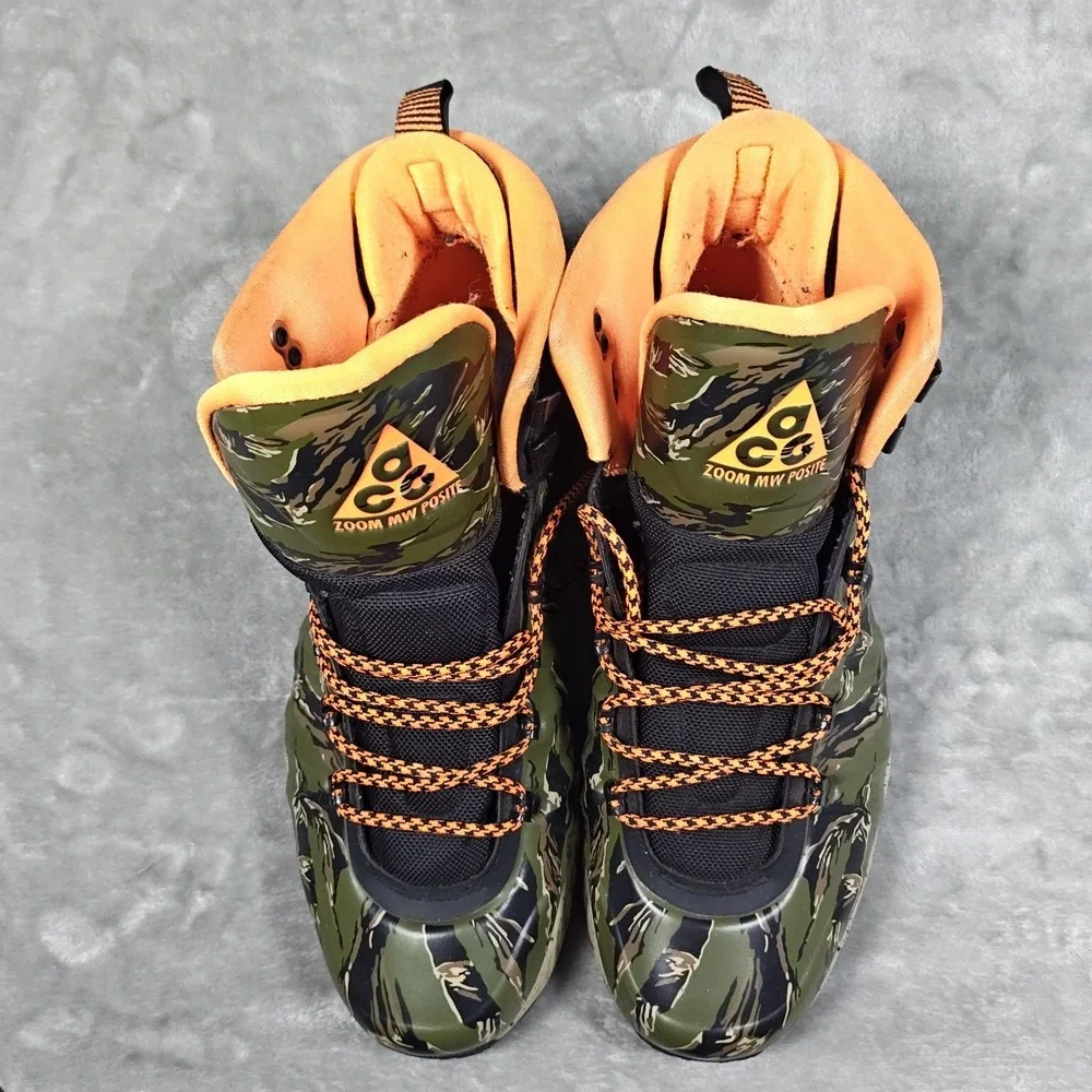Nike ACG Zoom Meriwether Posite Boots Mens 11 Green Orange Camo 616215 083